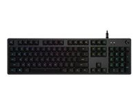 LOGITECH Gaming G512 Keyboard backlit USB Nordic key switch GX Red Linear carbon