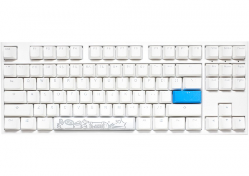 Ducky One 2 TKL PBT Gaming Keyboard, MX-Black, RGB LED - White