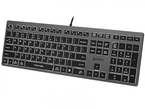 A4Tech FSTYLER FX60H (White Backlit) keyboard USB QWERTY Black, Grey