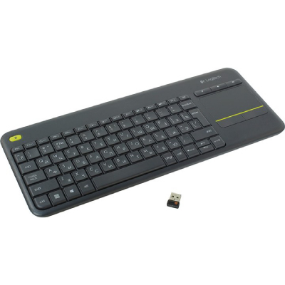 LOGITECH Wireless Touch Keyboard k400 Plus - INT BLACK