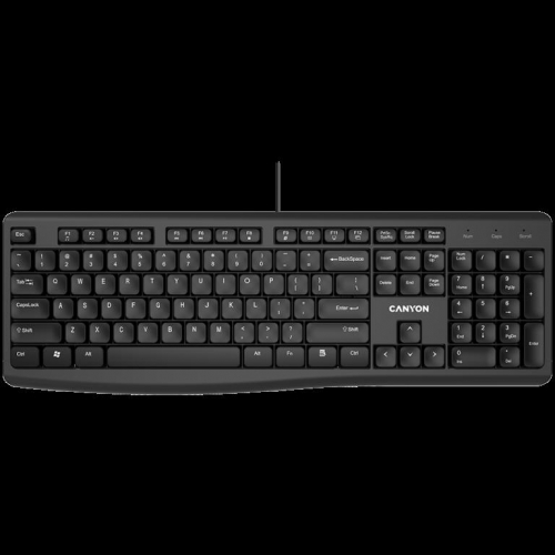 CANYON keyboard KB-50 EN Slim Wired Black