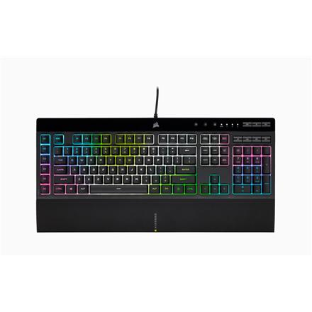 Corsair | Rubber Dome | Gaming Keyboard | K55 RGB PRO XT | Gaming keyboard | Wired | RGB LED light | US | Black CH-9226715-NA