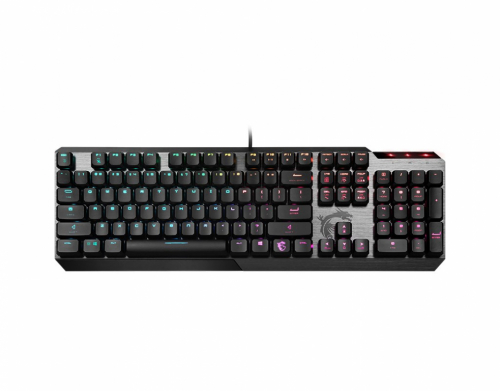 MSI Vigor GK50 keyboard USB QWERTY US English Black,Metallic