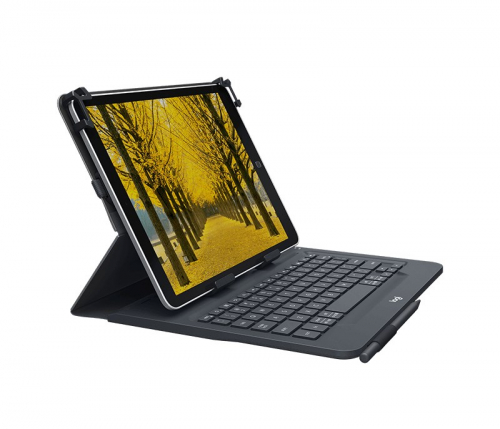 Logitech Universal Folio with integrated keyboard for 9-10 inch tablets QWERTZ German Bluetooth Black