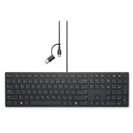 Dell | Collaboration Keyboard | KB525C | Keyboard | Wired | Russian (QWERTY) | Black | USB-C