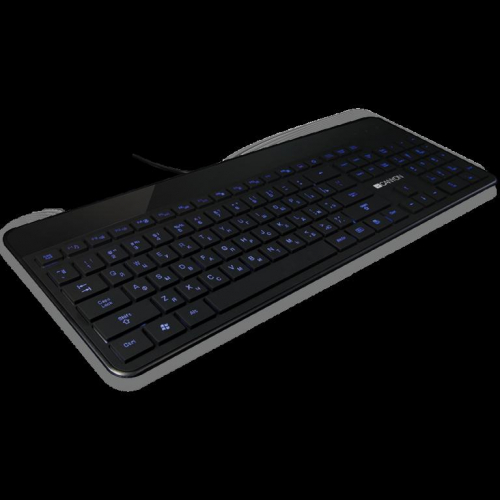 CANYON keyboard HKB-5 EN/RU LED Multimedia Slim Black