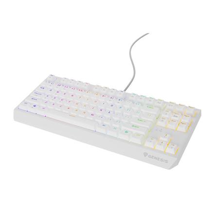 Genesis THOR 230 | Mechanical Gaming Keyboard | Wired | US | White | USB Type-A | Outemu Brown