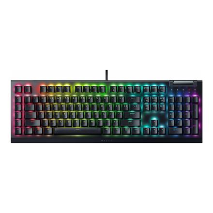 Razer | Mechanical Gaming Keyboard | BlackWidow V4 X | Black | Mechanical Gaming Keyboard | Wired | US | N/A g | Green Mechanical Switches (Clicky) RZ03-04700100-R3M1