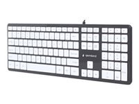 GEMBIRD KB-MCH-02-BKW Gembird Multimedia X-scissor keyboard USB, US layout, black body, white keys