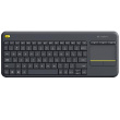 Logitech | K400 Plus | Keyboard with Trackpad | Wireless | US | Black | USB port