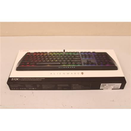 Taastatud. Dell Alienware 510K Low-profile RGB Mechanical Gaming Keyboard - AW510K (Dark) | Dell | Alienware Gaming Keyboard | AW510K | Dark Gray | Mechanical Gaming Keyboard | Wired | EN | USED AS DEMO | English | Numeric keypad