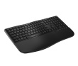 HP 685 Comfort Wireless Bluetooth Wave-Like Keyboard w/Palm Rest - Dual Mode, Sanitizable, Programmable, Adjustable Angles, Tilt - Black - US ENG