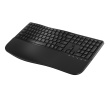HP 685 Comfort Wireless Bluetooth Wave-Like Keyboard w/Palm Rest - Dual Mode, Sanitizable, Programmable, Adjustable Angles, Tilt - Black - US ENG