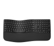 HP 685 Comfort Wireless Bluetooth Wave-Like Keyboard w/Palm Rest - Dual Mode, Sanitizable, Programmable, Adjustable Angles, Tilt - Black - US ENG