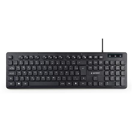 Gembird | Multimedia Keyboard | KB-MCH-04 | Multimedia | Wired | US | Black