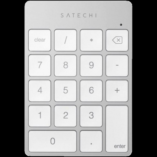 SATECHI Aluminum Slim Rechargeable Bluetooth Keypad Silver