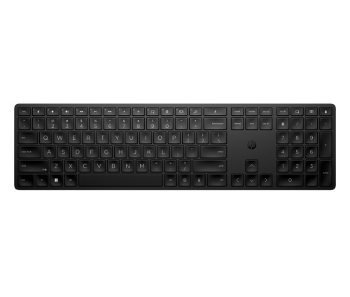 HP 455 Programmable Wireless Keyboard, Sanitizable - Black - US ENG