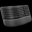 LOGITECH Wave Bluetooth ergonomic keyboard - GRAPHITE - NORDIC