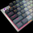 LORGAR Azar 514, Wired mechanical gaming keyboard, RGB backlight, 1680000 colour variations, 18 modes, keys number: 104, 50M clicks, linear dream switches, spring cable up to 3.4m, ABS plastic+metal, magnetic cover, 450*136*39mm, 1.17kg, white, EN+RU
