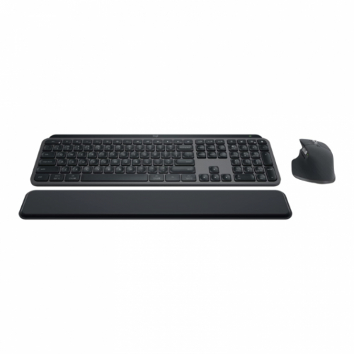 Logitech MX Keys S Wireless Keyboard + Palm Rest, Bluetooth, Illuminated, US, Graphite