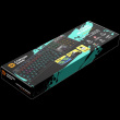 CANYON Nightfall GK-7, Wired Gaming Keyboard,Black 104 mechanical switches,60 million times key life, 22 types of lights,Removable magnetic wrist rest,4 Multifunctional control knobs,Trigger actuation 1.5mm,1.6m Braided cable,RU layout,dark grey,