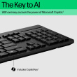 HP 125 G2 USB Wired Keyboard, Sanitizable, Copilot Key - Black - US ENG