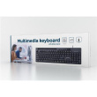 Gembird | Multimedia keyboard with phone stand | KB-UM-108 | Multimedia | Wired | US | Black
