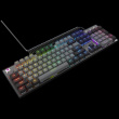 LORGAR Azar 514, Wired mechanical gaming keyboard, RGB backlight, 1680000 colour variations, 18 modes, keys number: 104, 50M clicks, linear dream switches, spring cable up to 3.4m, ABS plastic+metal, magnetic cover, 450*136*39mm, 1.17kg, black, EN layout