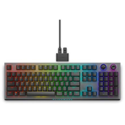 Dell | Alienware Tri-Mode AW920K | Wireless Gaming Keyboard | Wireless | RGB LED light | US | Bluetooth | Dark Side of the Moon | Numeric keypad | CHERRY MX Red | Wireless connection