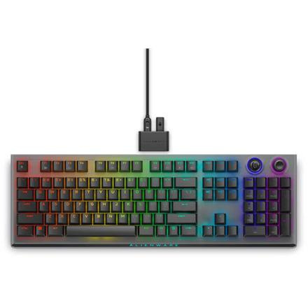 Dell | Alienware Tri-Mode AW920K | Wireless Gaming Keyboard | Wireless | RGB LED light | US | Bluetooth | Dark Side of the Moon | Numeric keypad | CHERRY MX Red | Wireless connection