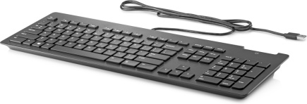 HP Slim USB Wired Keyboard - Smartcard - Black - ESTONIAN (BULK of 10 pcs)