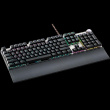 CANYON Nightfall GK-7, Wired Gaming Keyboard,Black 104 mechanical switches,60 million times key life, 22 types of lights,Removable magnetic wrist rest,4 Multifunctional control knob,Trigger actuation 1.5mm,1.6m Braided cable,US layout,dark grey,