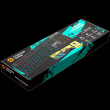 CANYON Nightfall GK-7, Wired Gaming Keyboard,Black 104 mechanical switches,60 million times key life, 22 types of lights,Removable magnetic wrist rest,4 Multifunctional control knob,Trigger actuation 1.5mm,1.6m Braided cable,US layout,dark grey,