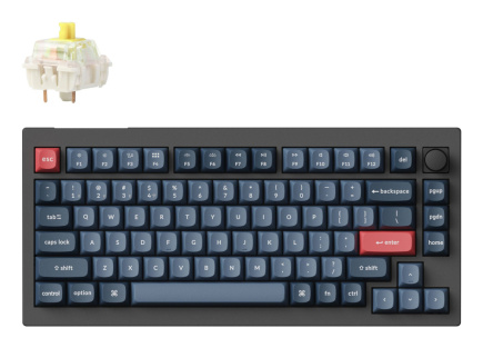 Keychron V1 Max RGB - US Layout - Hot-Swappable Gateron Jupiter Banana Wireless Keyboard