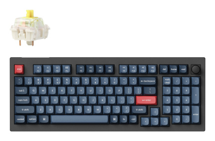 Keychron V5 Max RGB - US Layout - Hot-Swappable Gateron Jupiter Banana Wireless Keyboard