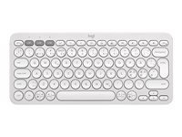 LOGITECH Pebble Keys 2 K380s Keyboard wireless Bluetooth LE QWERTY Nordic Danish/Finnish/Norwegian/Swedish tonal Белый (PAN)