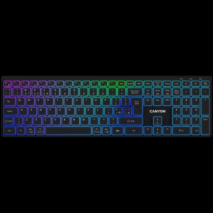 CANYON keyboard HKB-W11 UK/US RGB Dual Mode Wireless Must