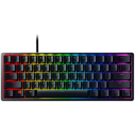 Razer Huntsman Mini (Red Switch), US Layout, Must, Razer Optical Switch, Razer Chroma customizable backlighting w/ 16.8 million colors, up to 5 profiles Hybrid onboard storage, Detachable Type-C Connectivity, 100 million keystroke lifespan