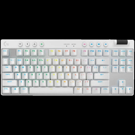 LOGITECH G PRO X TKL LIGHTSPEED Mechanical Gaming Keyboard - Valge - US INT'L - TACTILE