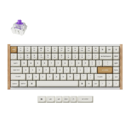 Keychron K2 HE - US Layout - Hot-Swappable Gateron Magnetic Nebula - Valge Wireless Keyboard