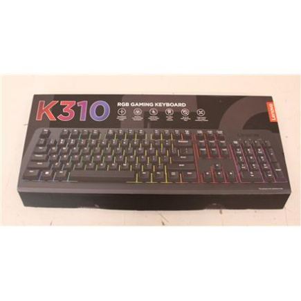 Renew. Lenovo Accessories Legion K310 RGB Gaming Keyboard (US English) | Lenovo Gaming Keyboard | Legion K310 RGB | Keyboard | Wired | US English | DEMO | Black | USB 2.0 | Membrane