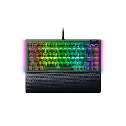 Razer BlackWidow V4 75% | Mechanical Gaming keyboard | Wired | US | Phantom Green Edition | Razer Mechanical Switches (Tactile)