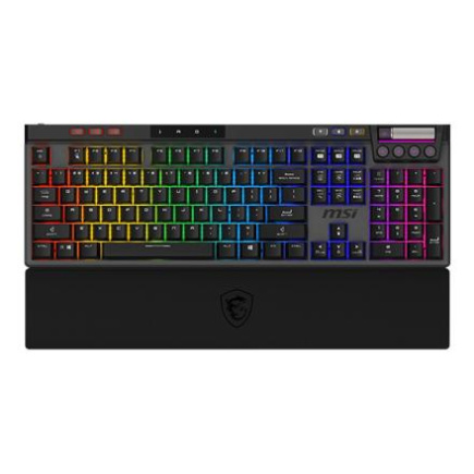 MSI STRIKE PRO WIRELESS | Gaming keyboard | Wireless | US | Must | 2.4 GHz Wireless, Bluetooth, USB 2.0 | Kailh Midnight Pro Silent Tactile