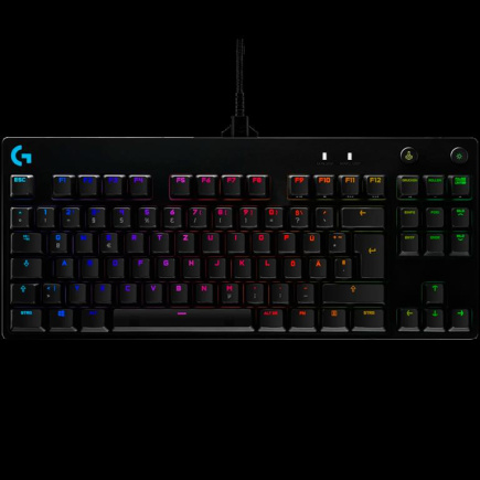 LOGITECH G PRO TKL Corded Mechanical Gaming Keyboard - Must - US INT'L - USB - CLICKY