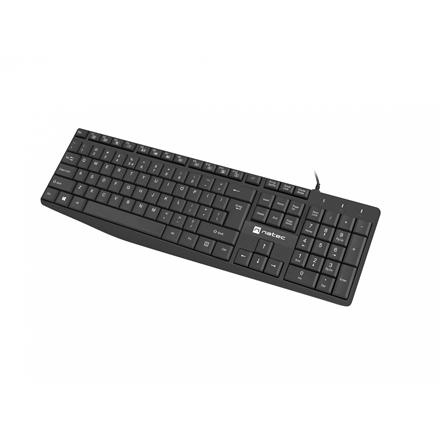 Natec | Keyboard | Nautilus NKL-1950 | Keyboard | Wired | US | Must | USB Type-A | 390 g