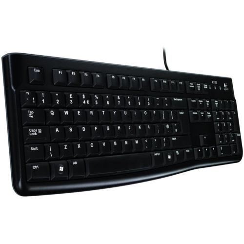 LOGITECH K120 Corded Keyboard - Черный - USB - US INT'L - B2B