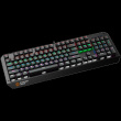 CANYON Hazard GK-6, Wired multimedia gaming keyboard with lighting effect, 108pcs rainbow LED, Numbers 104keys, RU+EN double injection layout, cable length 1.8M, 450.5*163.7*42mm, 0.90kg, color Черный