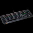 CANYON Hazard GK-6, Wired multimedia gaming keyboard with lighting effect, 108pcs rainbow LED, Numbers 104keys, RU+EN double injection layout, cable length 1.8M, 450.5*163.7*42mm, 0.90kg, color Черный