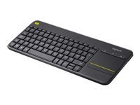 LOGITECH Wireless Touch Keyboard K400 Plus Keyboard wireless 2.4 GHz Nordic Must (PAN)