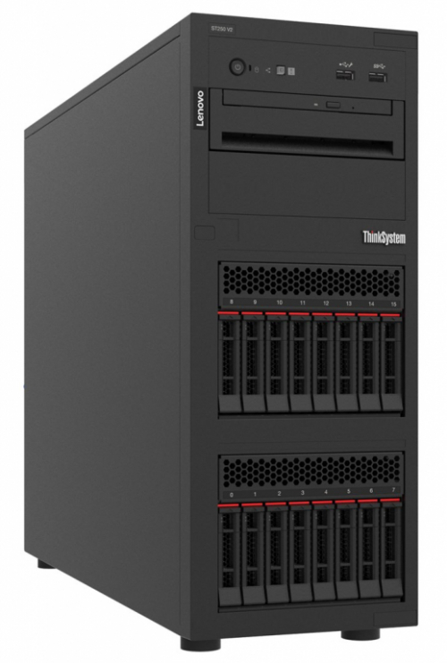 Lenovo ThinkSystem ST250 V2 server 0 GB Tower Intel Xeon E E-2378 2.6 GHz 32 GB DDR4-SDRAM 750 W